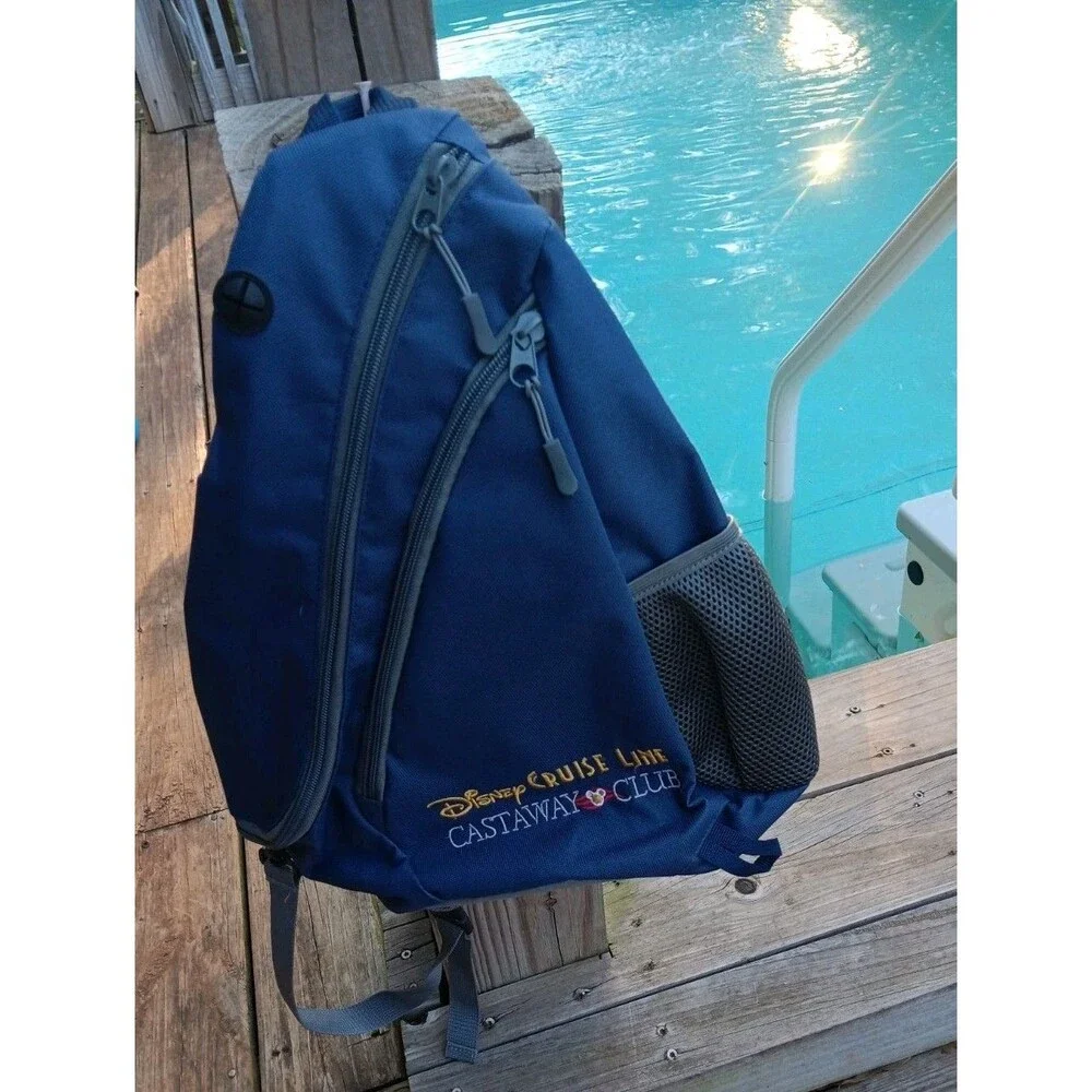 Disney Cruise Line Castaway Club Bag Over The Shoulder Backpack Style Embroidery